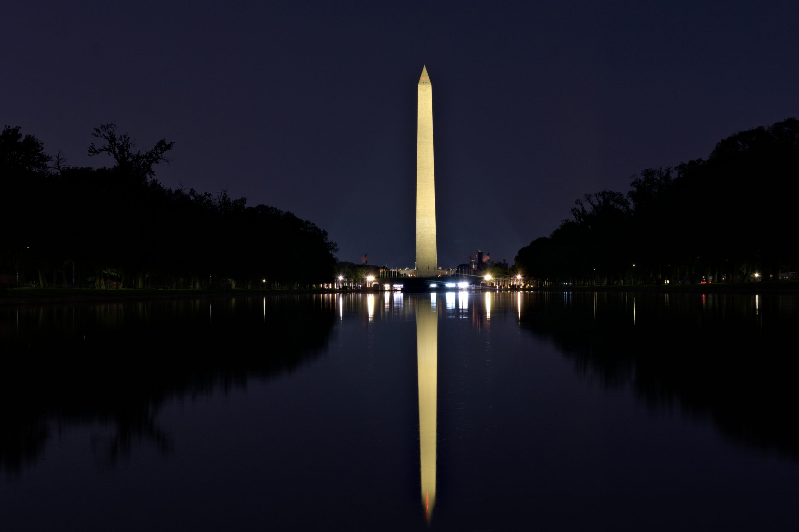 Washington monument reflections